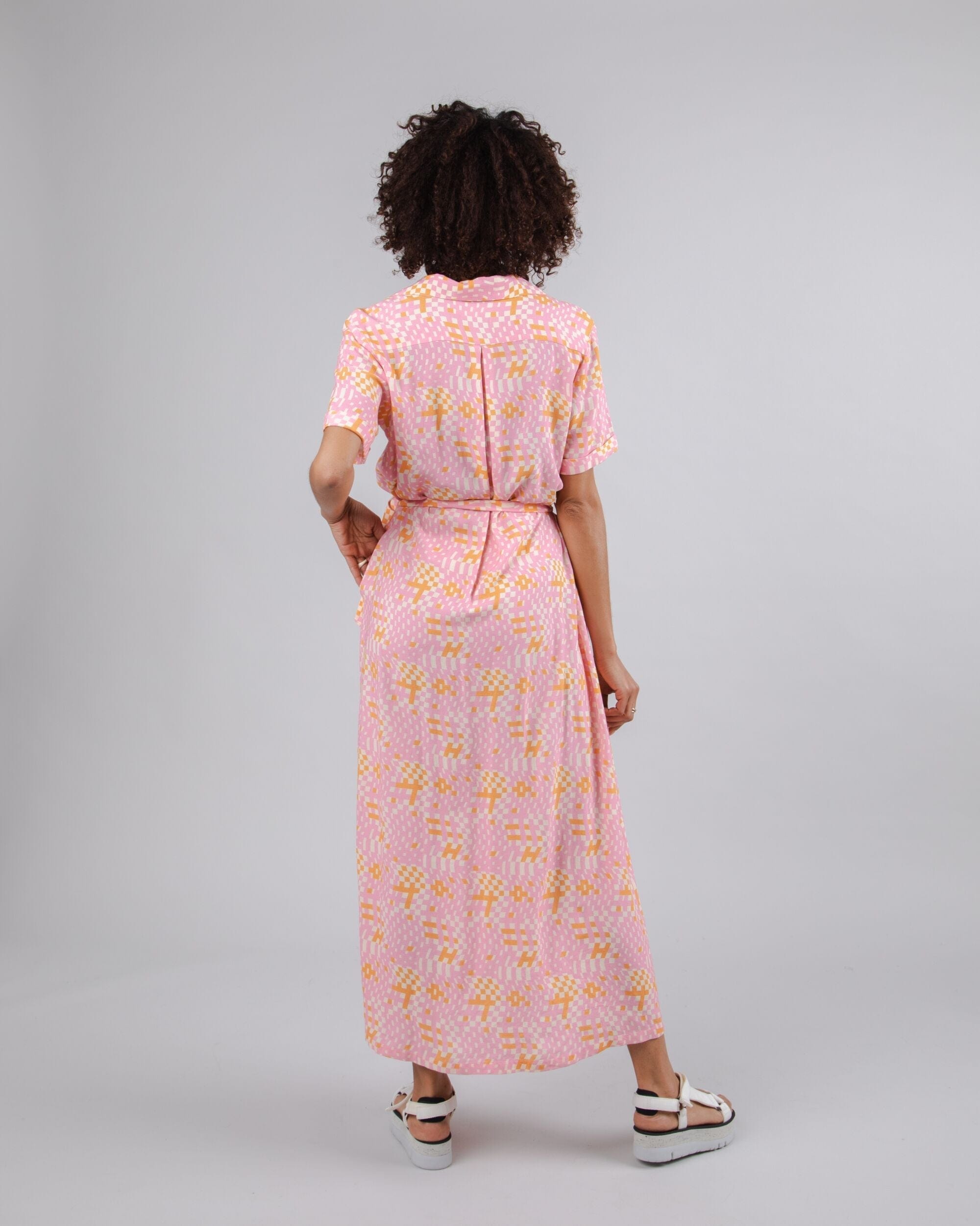 Brava Fabrics Dresses Long Dress Dizzy Pink sustainable fashion ethical fashion